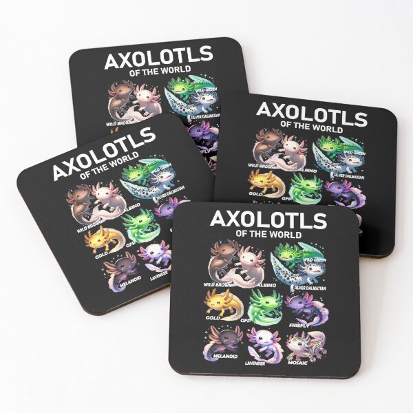 Item preview, Kawaii Axolotls of the World Axolotl Animals Lover designed and sold by Kimberley King Art  King Art.