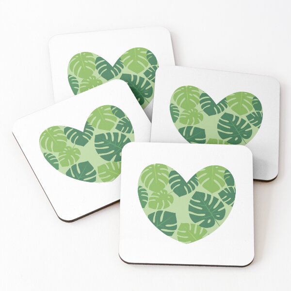 Item preview, Monstera Leaves on a Heart designed and sold by jazzydevil.
