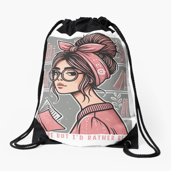 Item preview, Retro Book Girl Motif For Frequent Readers With designed and sold by LuminOrb.
