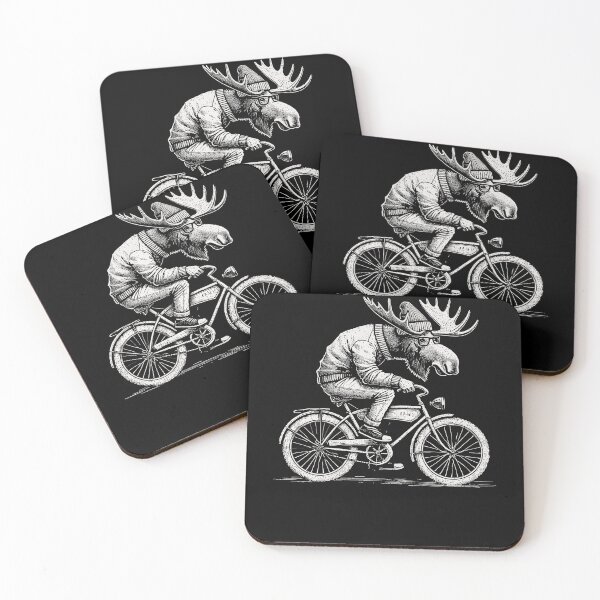 Item preview, Retro Bicycle Moose Design For Cyclists With A designed and sold by LuminOrb.