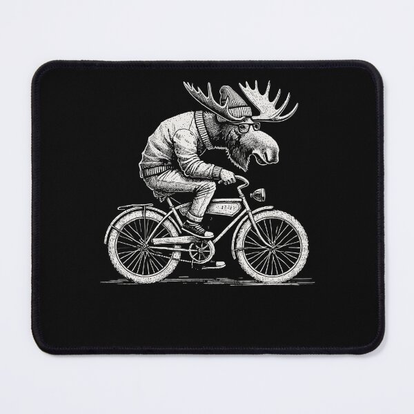 Item preview, Retro Bicycle Moose Design For Cyclists With A designed and sold by LuminOrb.