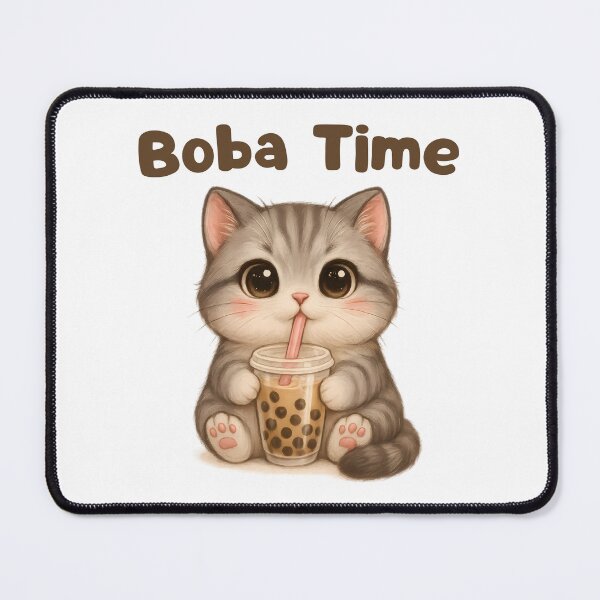 Item preview, Boba Time Kawaii Cat Anime Chibi designed and sold by thebest-2studio.