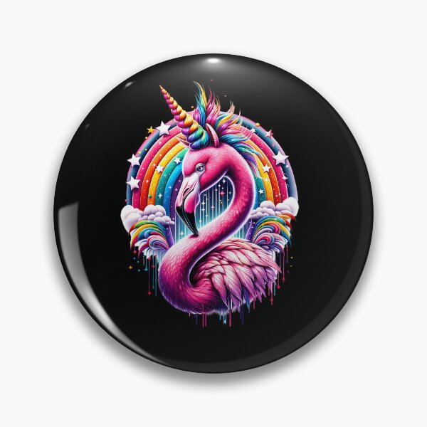 Item preview, Rainbow Pink Flamingo Cute Unicorn Flamingo Lover designed and sold by Kimberley King Art  King Art.