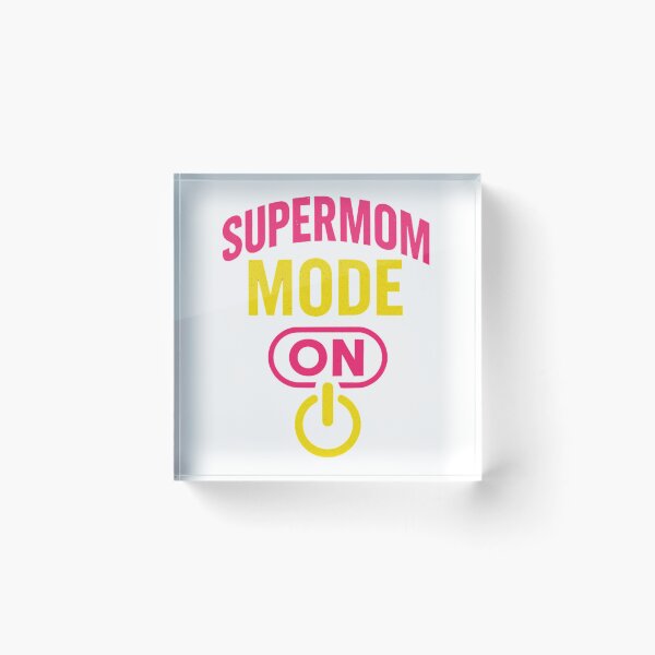 Item preview, Supermom Mode ON Neon Text Design – Bold Mother’s Day Graphic for Shirts, Stickers, Mugs, and Gifts – Comic Tech Style Typography designed and sold by ArtbotsGallery.
