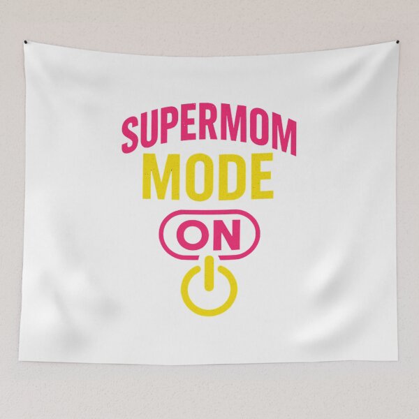 Item preview, Supermom Mode ON Neon Text Design – Bold Mother’s Day Graphic for Shirts, Stickers, Mugs, and Gifts – Comic Tech Style Typography designed and sold by ArtbotsGallery.