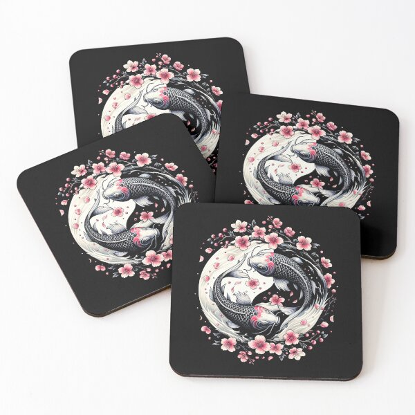 Item preview, Cherry Blossom Japanese Koi Carp Fish Nishikigoi Aesthetic designed and sold by Kimberley King Art  King Art.