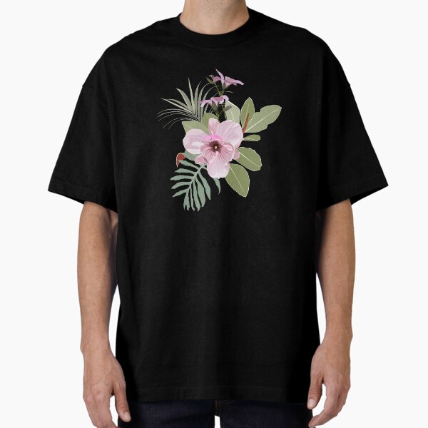 Artikel-Vorschau von Vintage-Blumenkomposition mit rosa Magnolienblüten und Palmblättern., designt und verkauft von MatyKotiv.