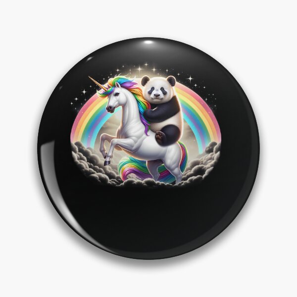 Item preview, Panda Riding Unicorn Galaxy Rainbow Lover designed and sold by Kimberley King Art  King Art.