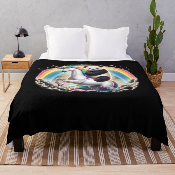 Item preview, Panda Riding Unicorn Galaxy Rainbow Lover designed and sold by Kimberley King Art  King Art.