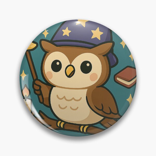 Item preview, Wizard Owl with Wand and Candle designed and sold by ChibiFoundry.