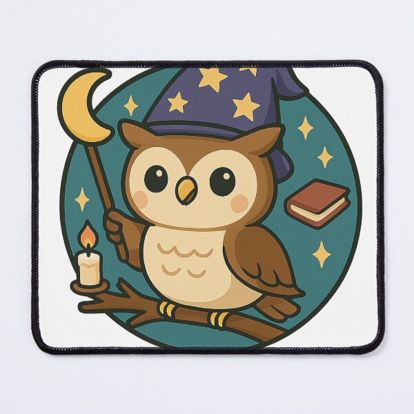 Item preview, Wizard Owl with Wand and Candle designed and sold by ChibiFoundry.