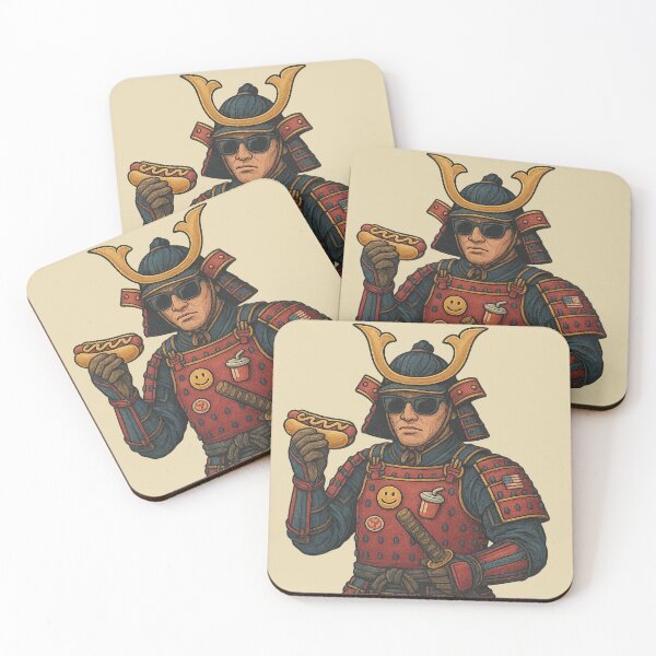 Item preview, Stars and Stripes Samurai – Fast Food & Bushido designed and sold by AleTot.