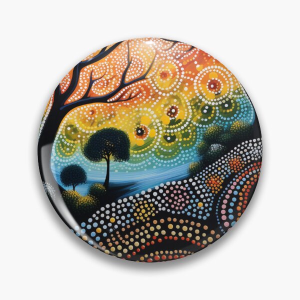 Item preview, Aboriginal Inspired Dot Art - Franklin-Gordon Wild Rivers National Park designed and sold by GrinGalore.