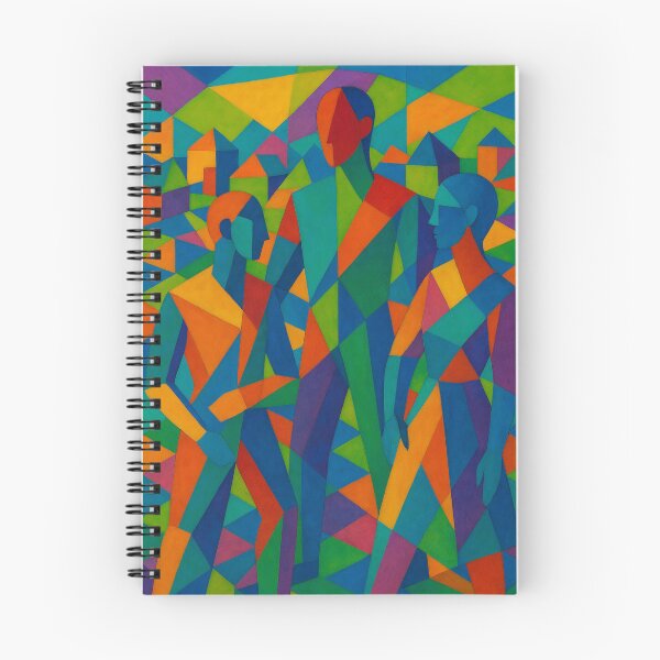 Item preview, Cubist figures in the city designed and sold by Sigtrix.