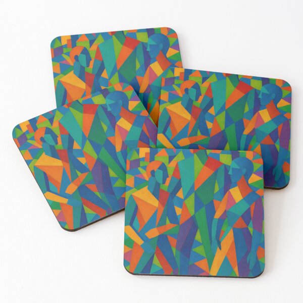 Item preview, Cubist figures in the city designed and sold by Sigtrix.