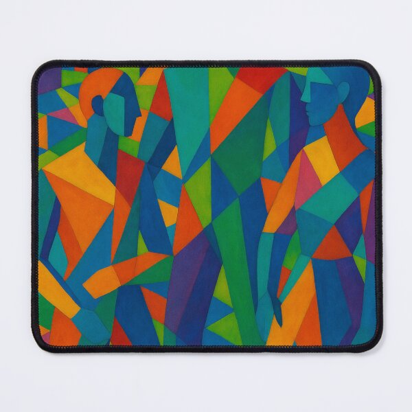 Item preview, Cubist figures in the city designed and sold by Sigtrix.