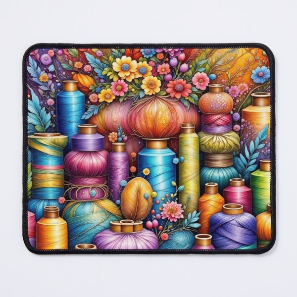 Item preview, Creative Sewing Corner Thread Spools and Floral designed and sold by purplesensation.