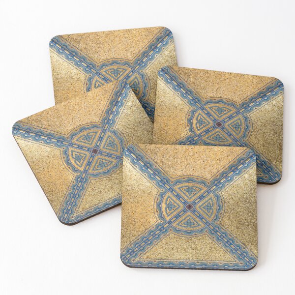 Item preview, Luxurious Gold and Blue Symmetric Mosaic designed and sold by Georgia Mizuleva.