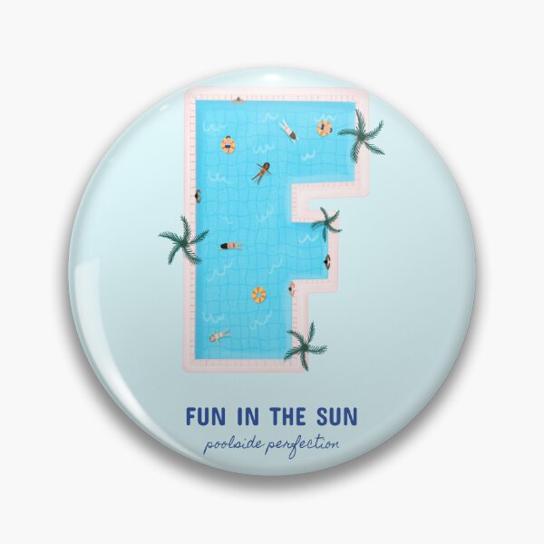 Item preview, F‑Shaped Pool Aerial View Fun in the Sun designed and sold by rdxart.
