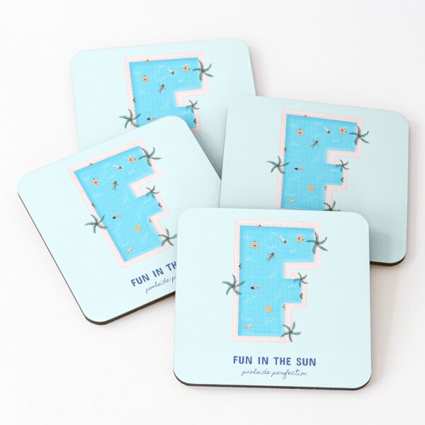 Item preview, F‑Shaped Pool Aerial View Fun in the Sun designed and sold by rdxart.