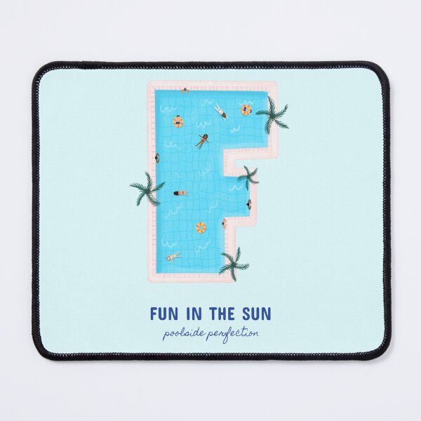 Item preview, F‑Shaped Pool Aerial View Fun in the Sun designed and sold by rdxart.