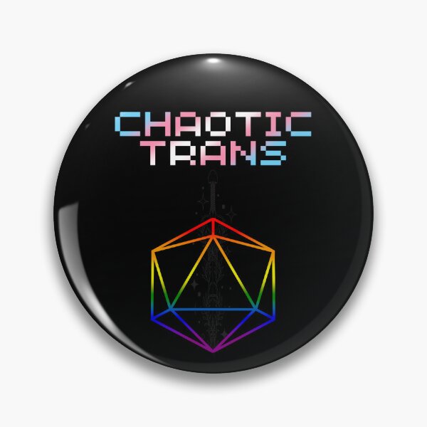 Item preview, Chaotic Trans Pride Flag Colors, Transgender D20, Trans D&D Design 2 designed and sold by Travelslightly.