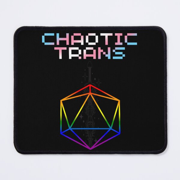 Item preview, Chaotic Trans Pride Flag Colors, Transgender D20, Trans D&D Design 2 designed and sold by Travelslightly.
