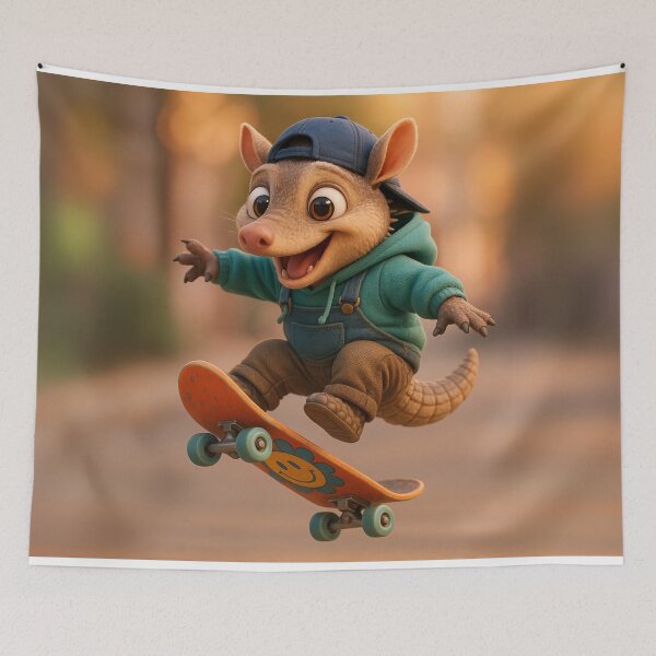 Item preview, Skater Armadillo designed and sold by Sillytoe.