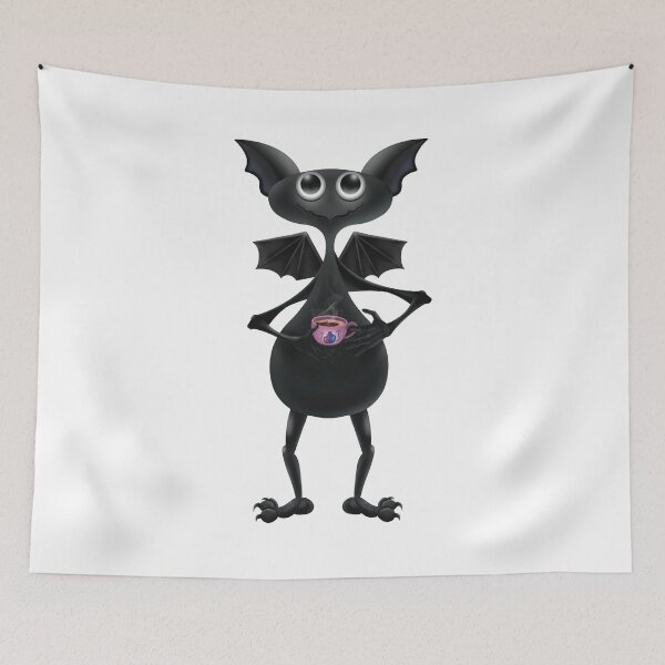 Item preview, Batty Barista Cute Gothic Bat with Coffee Cup designed and sold by Elizarfa.