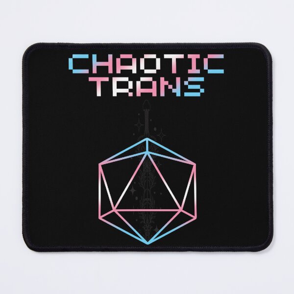 Item preview, Chaotic Trans Pride Flag Colors, Transgender D20, Trans D&D designed and sold by Travelslightly.