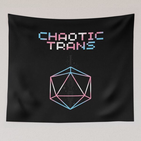 Item preview, Chaotic Trans Pride Flag Colors, Transgender D20, Trans D&D  designed and sold by Travelslightly.