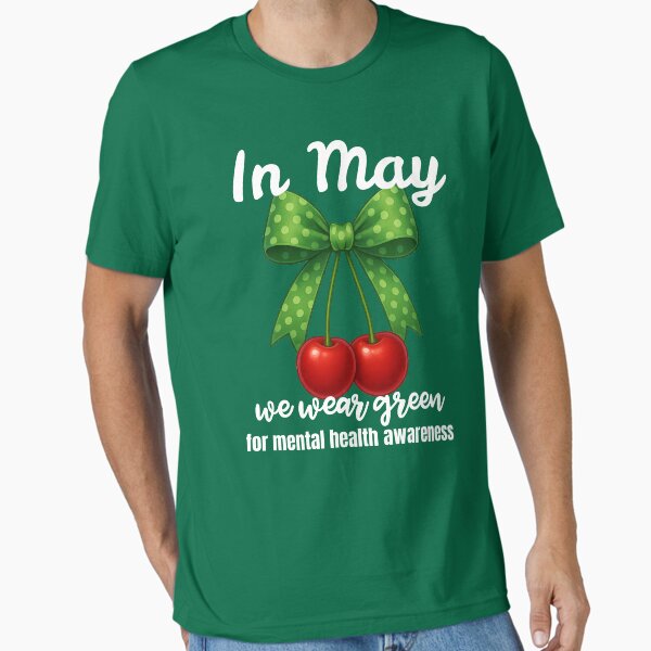 Item preview, In May We Wear Green Mental Health Awareness - Cheery Coquette Bow designed and sold by thebest-2studio.