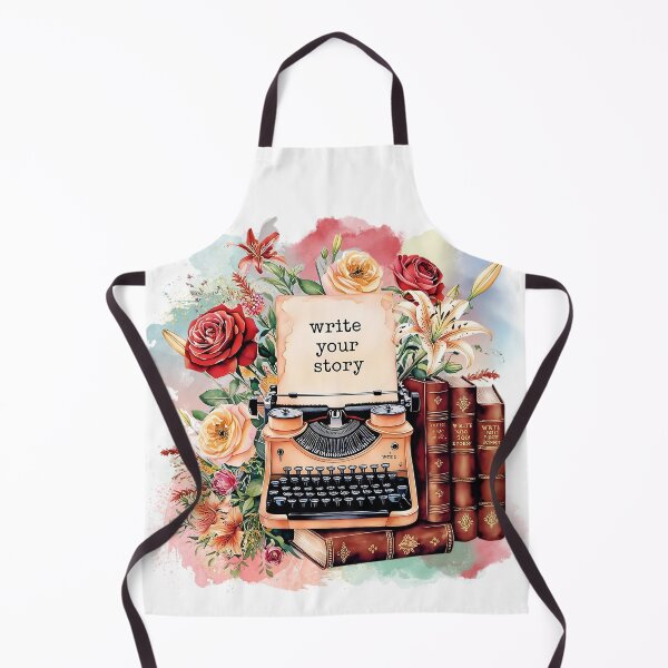 Item preview, Vintage Typewriter & Floral Watercolor - Write Your Story Art Print designed and sold by ChenEngEng.