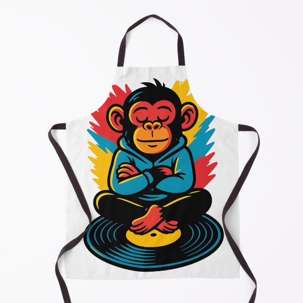 Item preview, Monkey Thinker – Zen DJ Vibes on Vinyl Meditation designed and sold by VIBE CRAFT STUDIO.