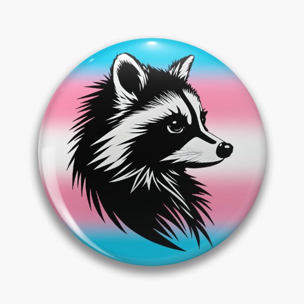 Item preview, Adorable Raccoon with Transgender Pride Flag Colored Background, Trans Flag Design  designed and sold by Travelslightly.