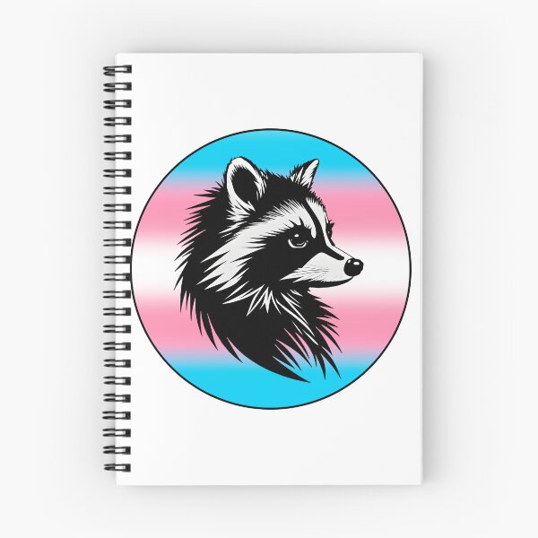 Item preview, Adorable Raccoon with Transgender Pride Flag Colored Background, Trans Flag Design  designed and sold by Travelslightly.