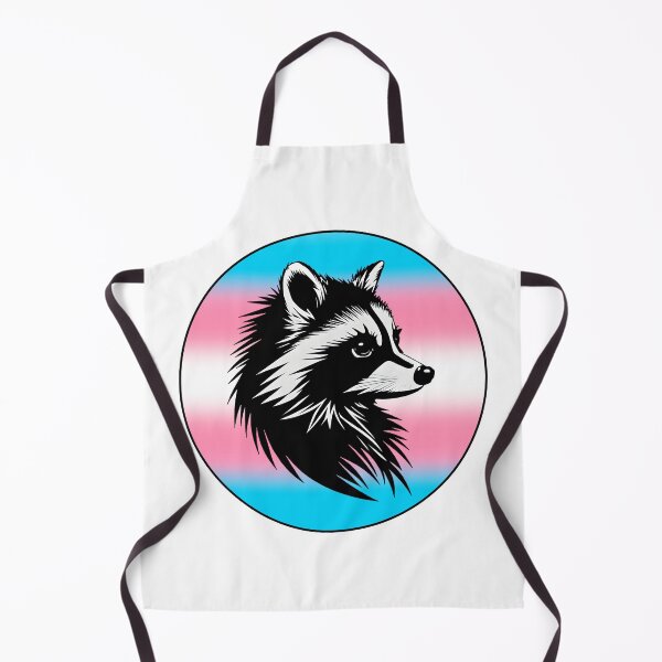 Item preview, Adorable Raccoon with Transgender Pride Flag Colored Background, Trans Flag Design designed and sold by Travelslightly.