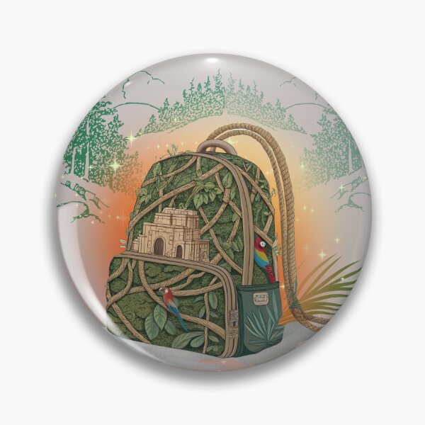 Item preview, Lost Jungle Ruins Backpack – Mystical Adventure Illustration designed and sold by ChenEngEng.