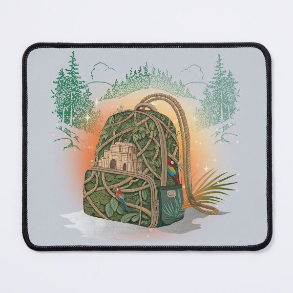 Item preview, Lost Jungle Ruins Backpack – Mystical Adventure Illustration designed and sold by ChenEngEng.
