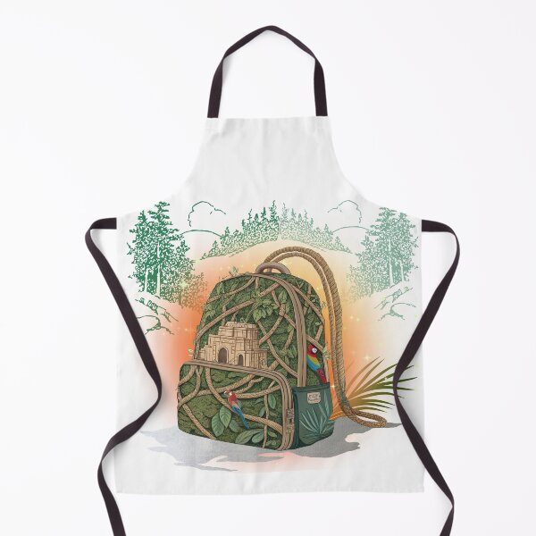 Item preview, Lost Jungle Ruins Backpack – Mystical Adventure Illustration designed and sold by ChenEngEng.