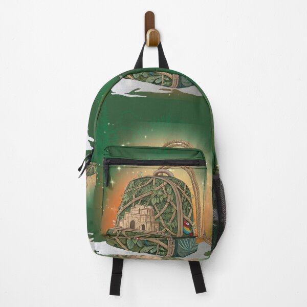 Item preview, Lost Jungle Ruins Backpack – Mystical Adventure Illustration designed and sold by ChenEngEng.
