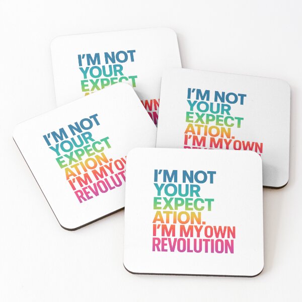 Item preview, I'm Not Your Expectation – Rainbow Self-Empowerment Quote Art designed and sold by Sepinik.