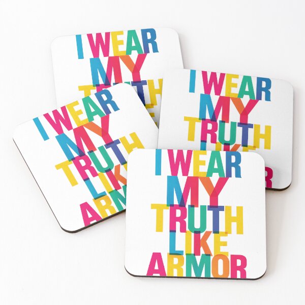 Item preview, I Wear My Truth Like Armor – Bold Rainbow Typography Quote Design designed and sold by Sepinik.