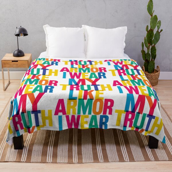 Item preview, I Wear My Truth Like Armor – Bold Rainbow Typography Quote Design designed and sold by Sepinik.