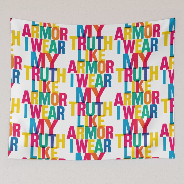 Item preview, I Wear My Truth Like Armor – Bold Rainbow Typography Quote Design designed and sold by Sepinik.