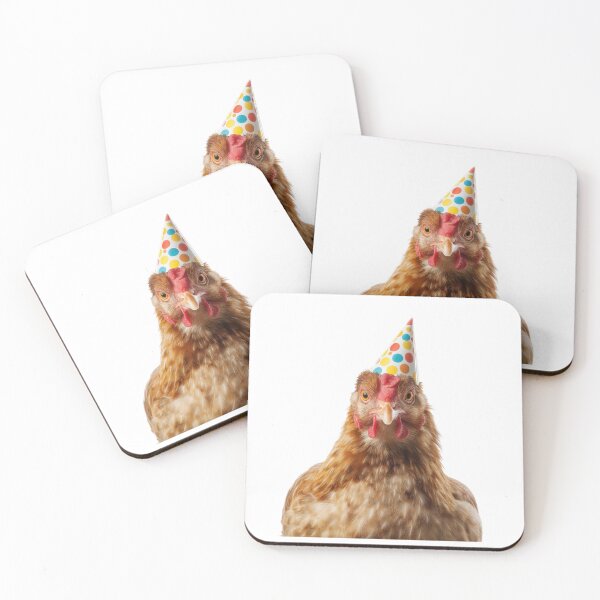 Item preview, Cute Chicken with Party Hat Birthday Celebration designed and sold by LazyOwlStore.