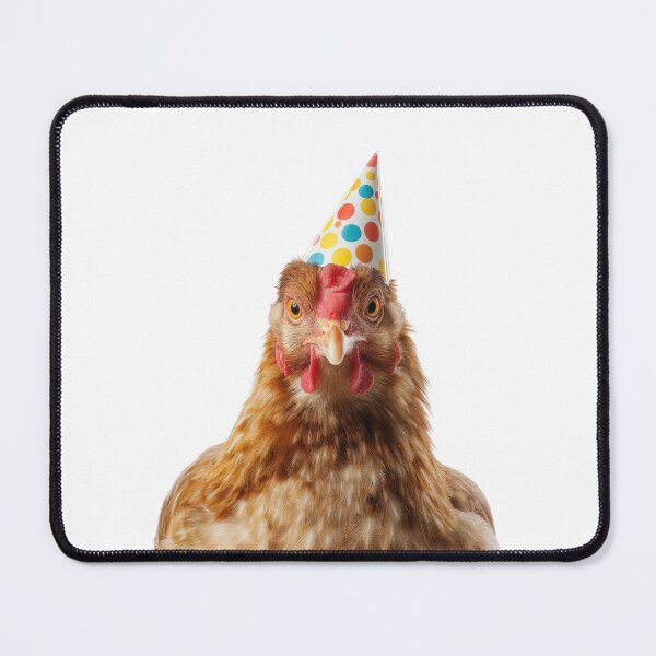 Item preview, Cute Chicken with Party Hat Birthday Celebration designed and sold by LazyOwlStore.