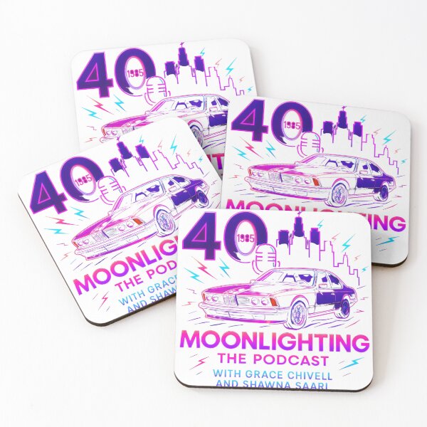Item preview, Moonlighting the Podcast Neon - 40th Anniversary designed and sold by MoonPod2016.