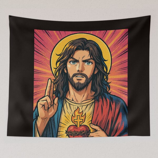 Item preview, Manga Jesus – Sacred Heart Blessing designed and sold by Aryabek.