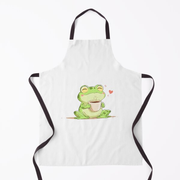 Item preview, unny Frog Drinking Coffee – Cartoon Style, Bright and Fun! designed and sold by johndesignwaves.